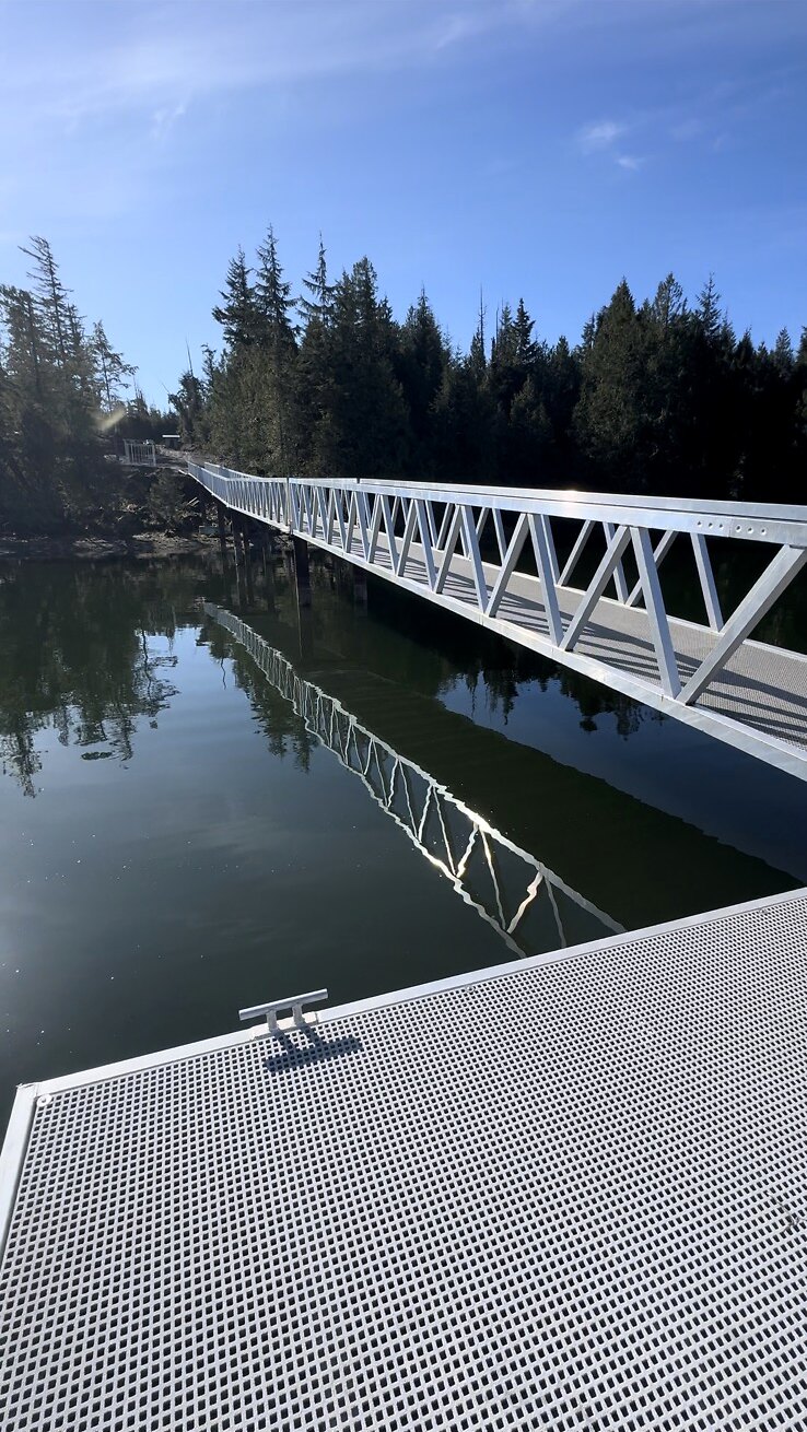 Dock and gangway at Broken Island Group Properties