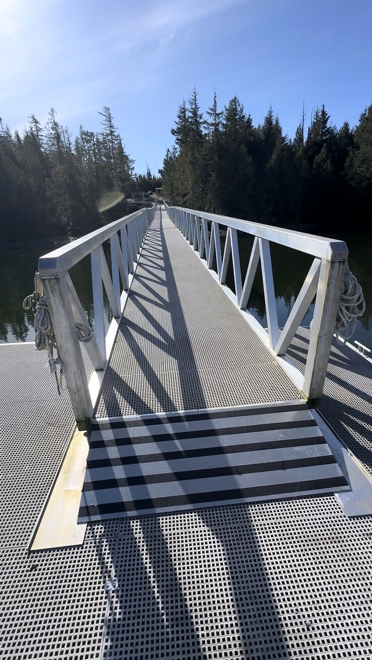 Gangway access at Broken Island Group Properties