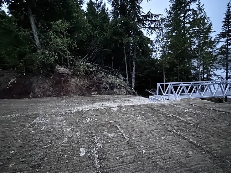 Cleared waterfront area at Broken Island Group Properties