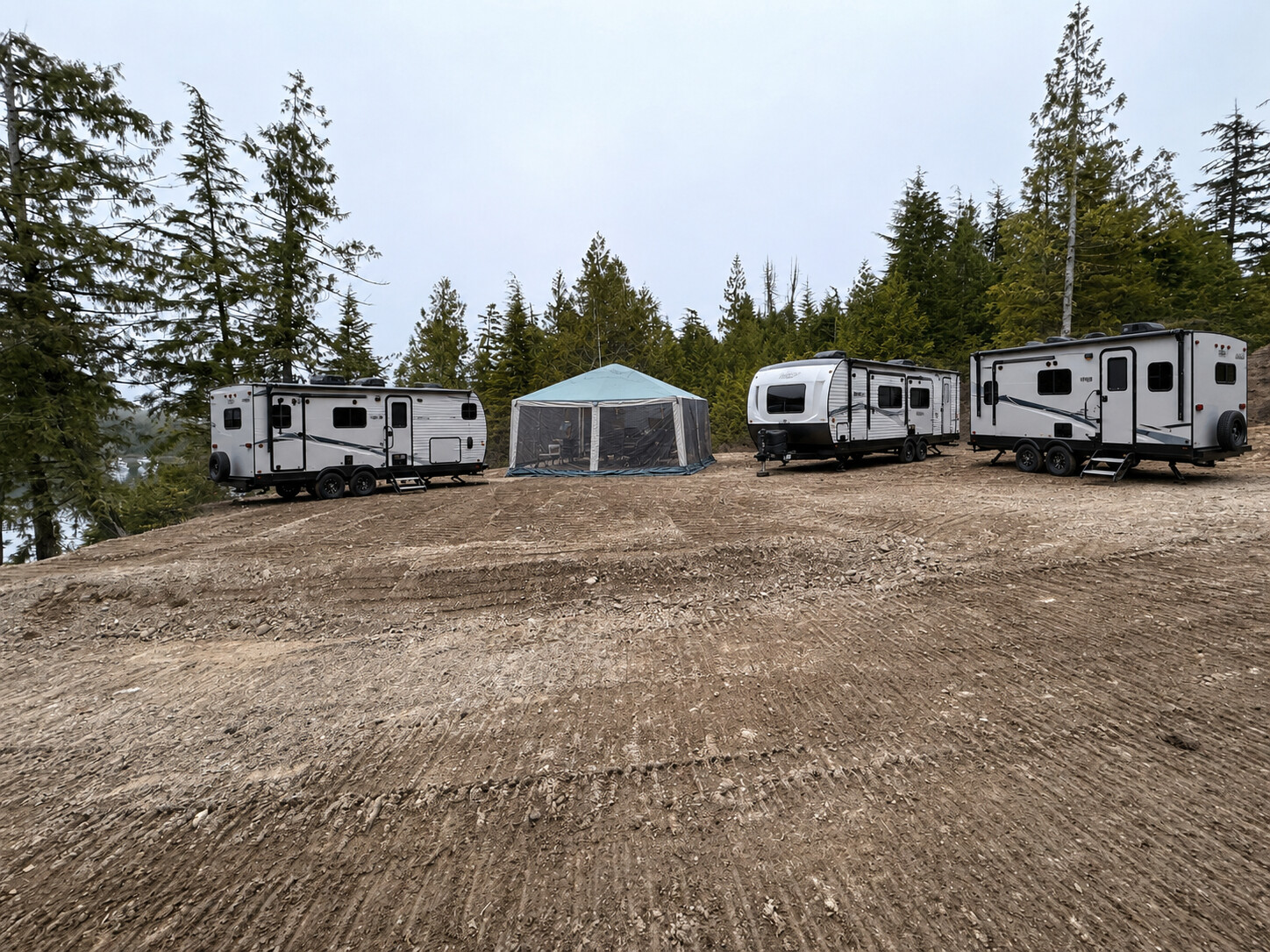 Tenting and RV area at Broken Island Group Properties